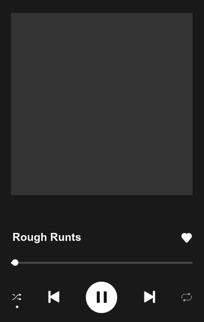 Original Tunes NFT for Rough Runts, with an empty cover-art square and a song title.